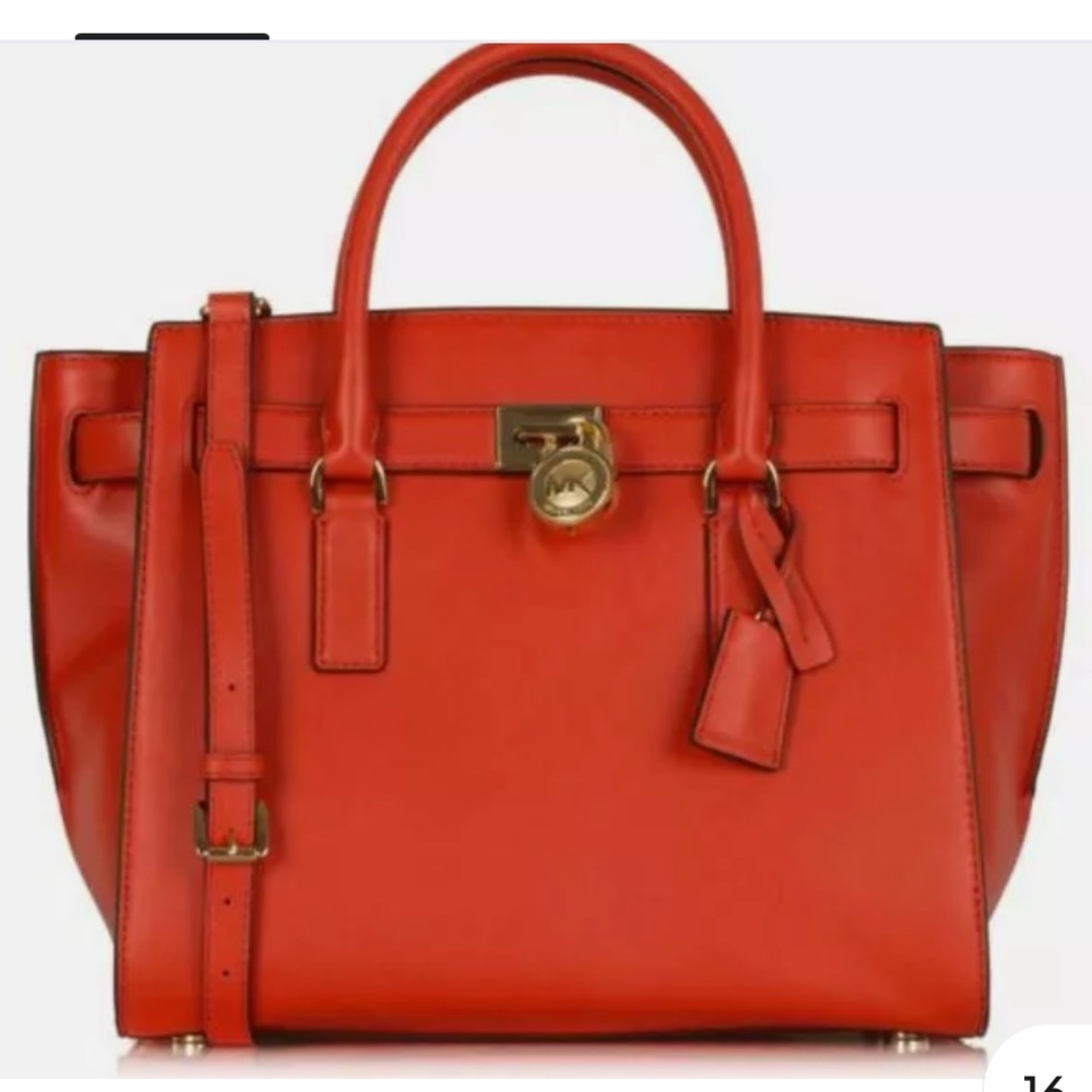 Michael Kors Orange Hamilton travel crossbody bag/handbag